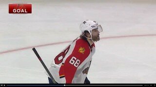  Panthers' Jagr Taps One In For A Nice Finish 