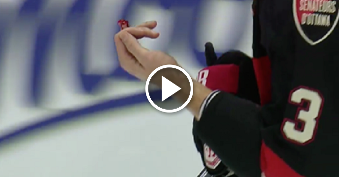Sidney Crosby Just Slashed Off a Piece of Marc Methot's Finger And Didn't Get Penalized