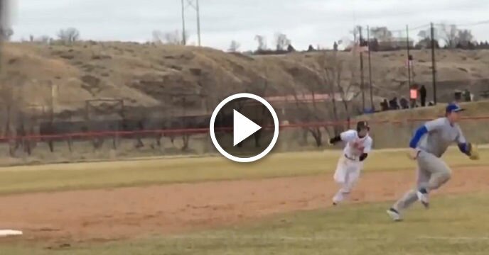 High School Baseball Player Comes Nowhere Close to Touching Third Base Before Scoring
