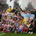 Atlético Madrid celebrate Copa Del Rey Triumph