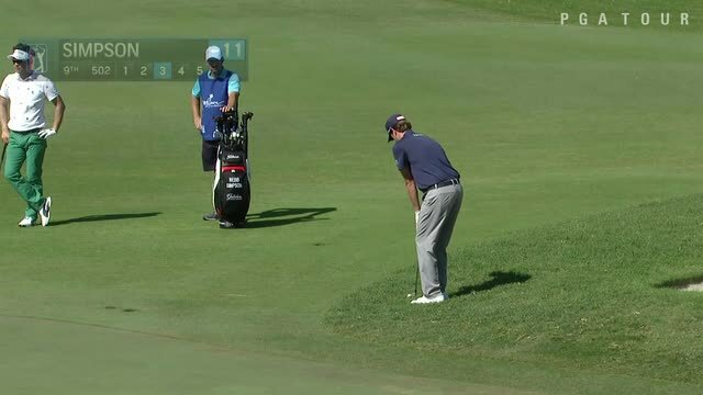 PGA TOUR | Webb Simpson's bump and run leads to a tap-in birdie at Sony Open
