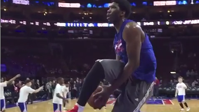 Joel Embiid Clearly Healthy in Philadelphia 76ers Vine Video of Between-the-Legs Dunk