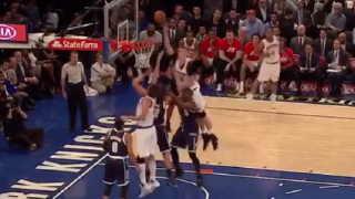 Watch Kristaps Porzingis Soar For Epic Put-Back Slam On Oklahoma City Thunder