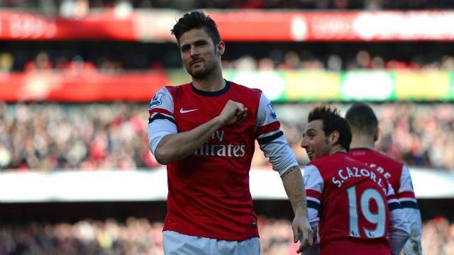 Olivier Giroud Arsenal vs Sunderland