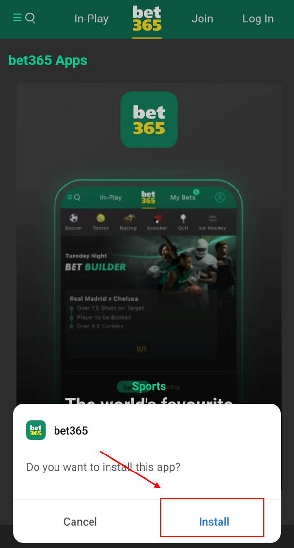 Bet365 Android app