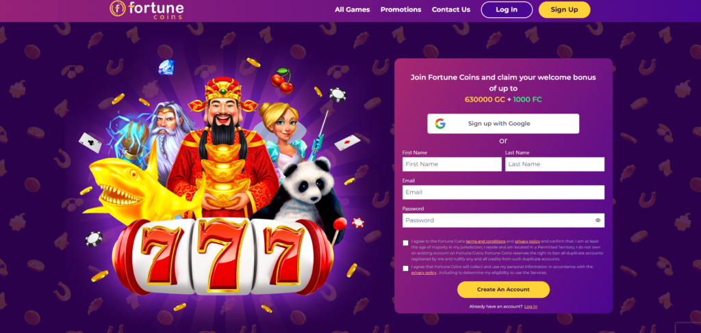 Fortune Casino sign up information