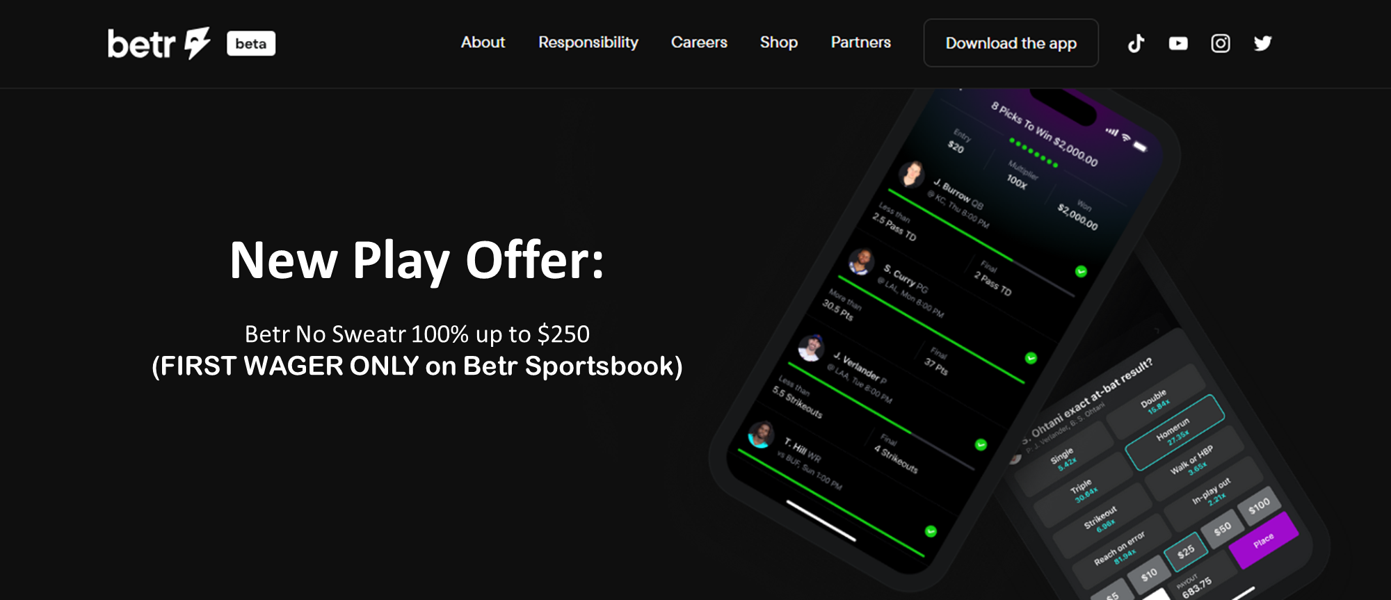 Betr Sportsbook Bonus