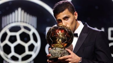 Rodri with the Ballon d'Or