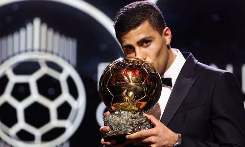 Rodri with the Ballon d'Or