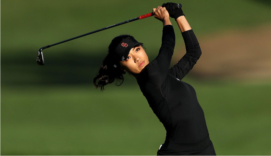 An image showing one of the hot lady golfers